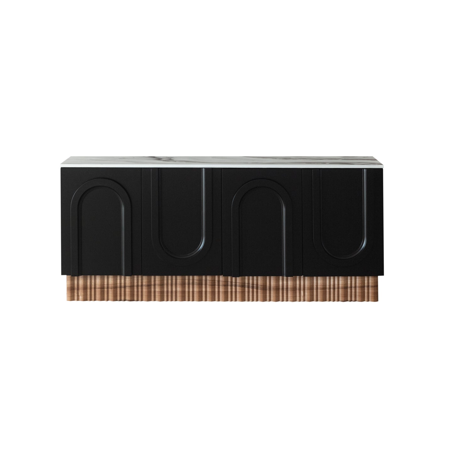 black and gold credenza