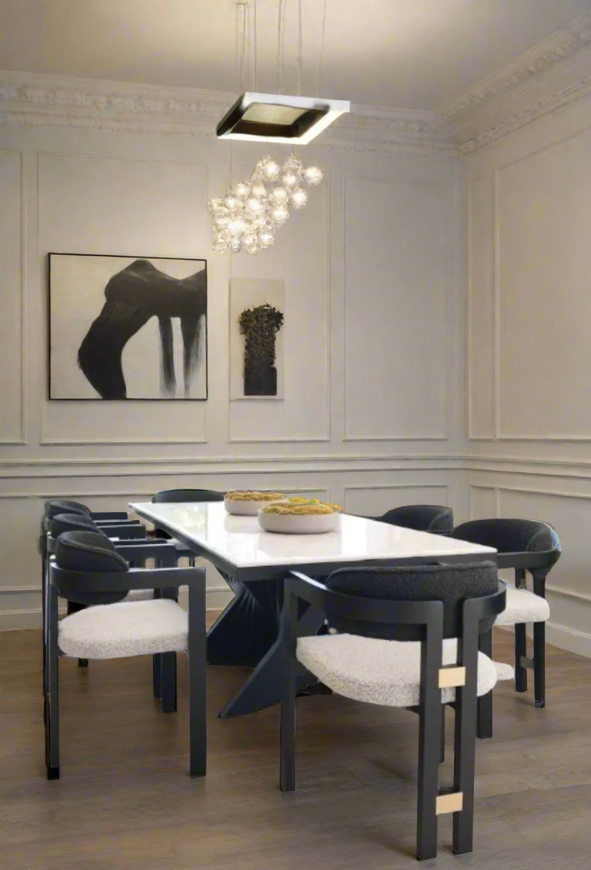 luxury marble top dining room set los angeles