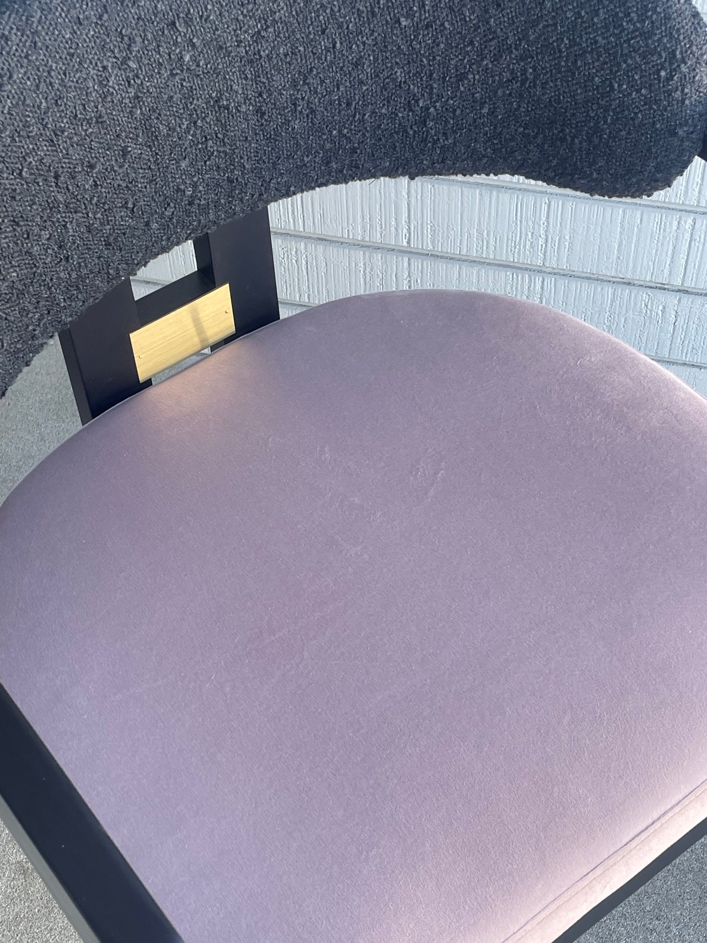 black and mauve dining chair