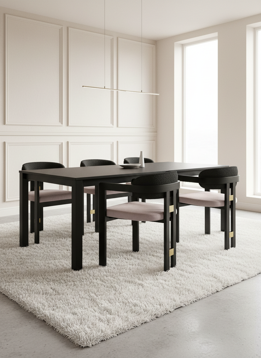 contemporary pink  armchair dining chair