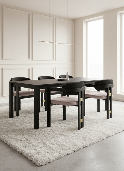 contemporary pink  armchair dining chair