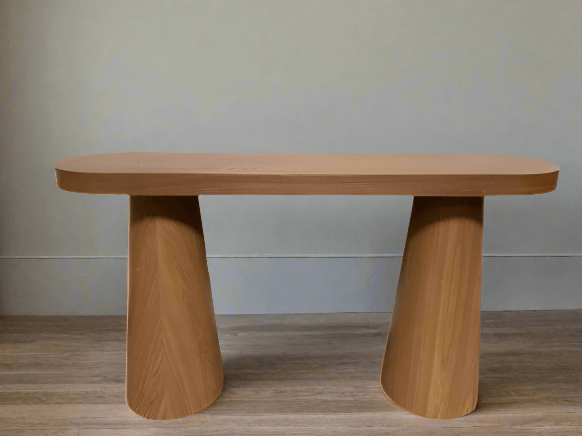 Cone legs minimalist console table by Statements by J