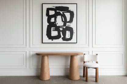 wood modern console table