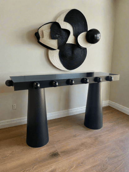 black modern console table by Statements by J
