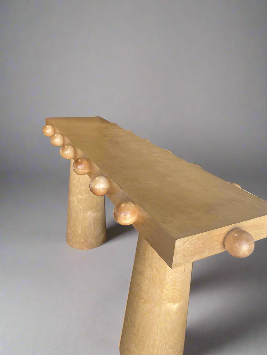 console with ball designs