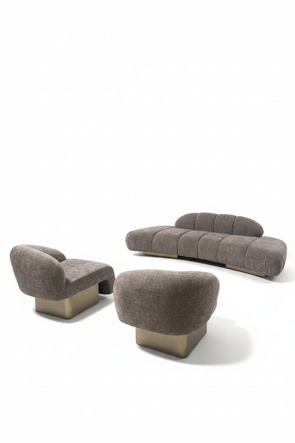 modern brown living room set