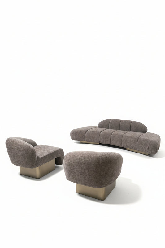 modern brown living room set