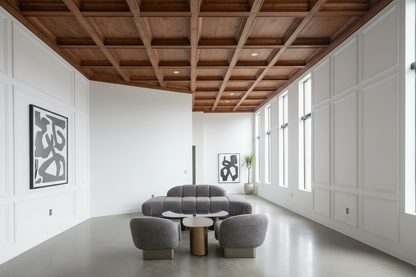 modern brown living room set in brown and bronze