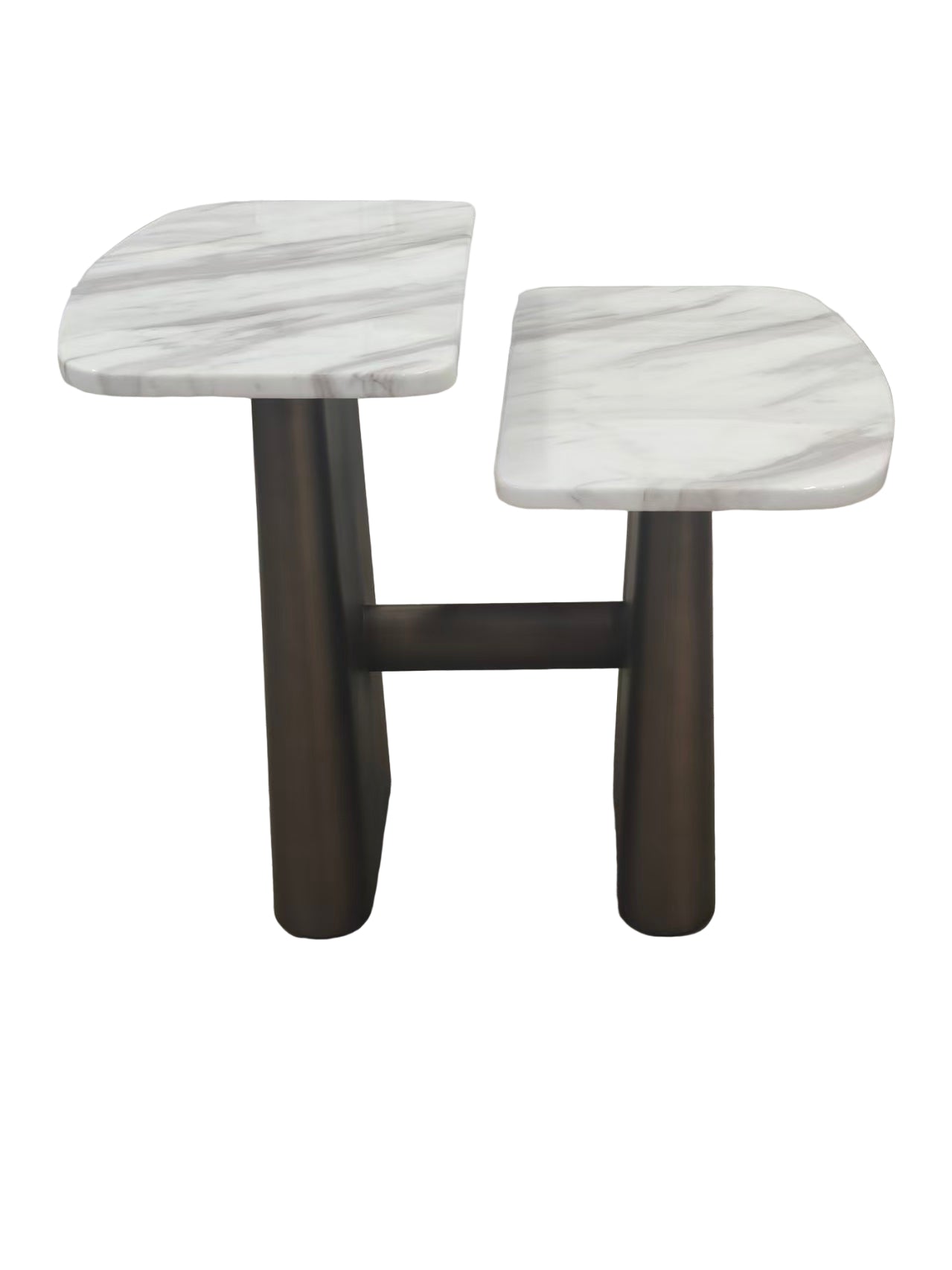 Kaia sculptural marble end table by Statements by J