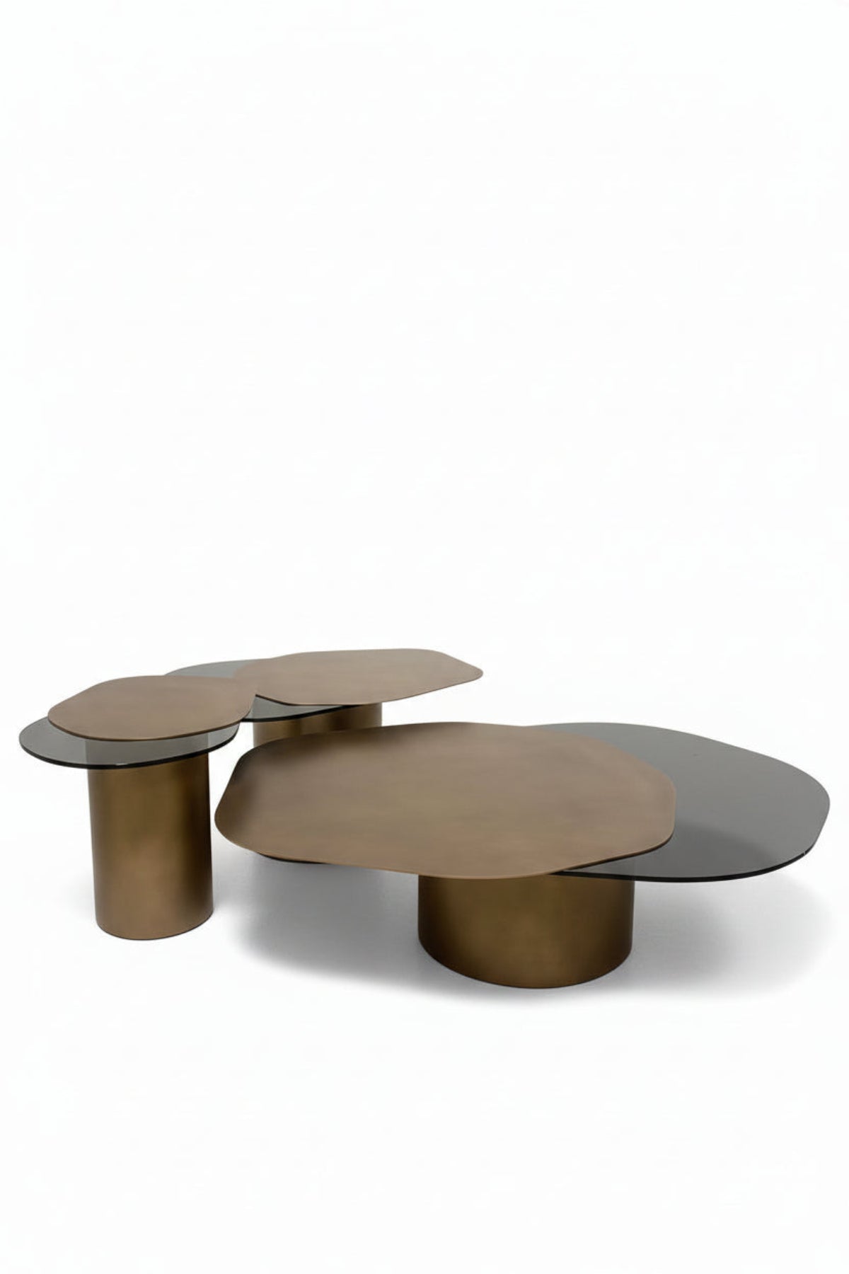 metal free form coffee table set