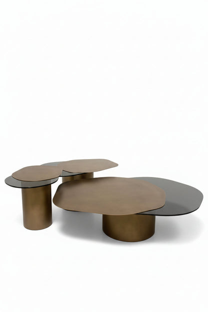 metal free form coffee table set