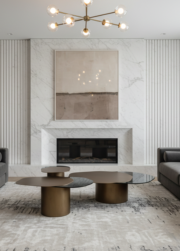 trio coffee table set contemporary
