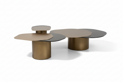 luxury free form bunching coffee table set