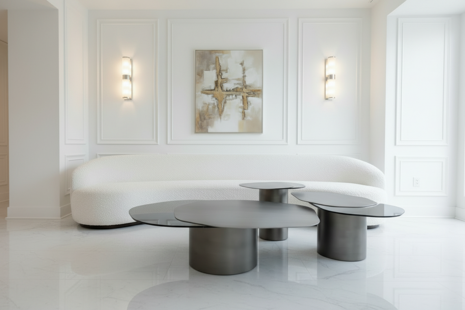 modern living room cloud coffee table set