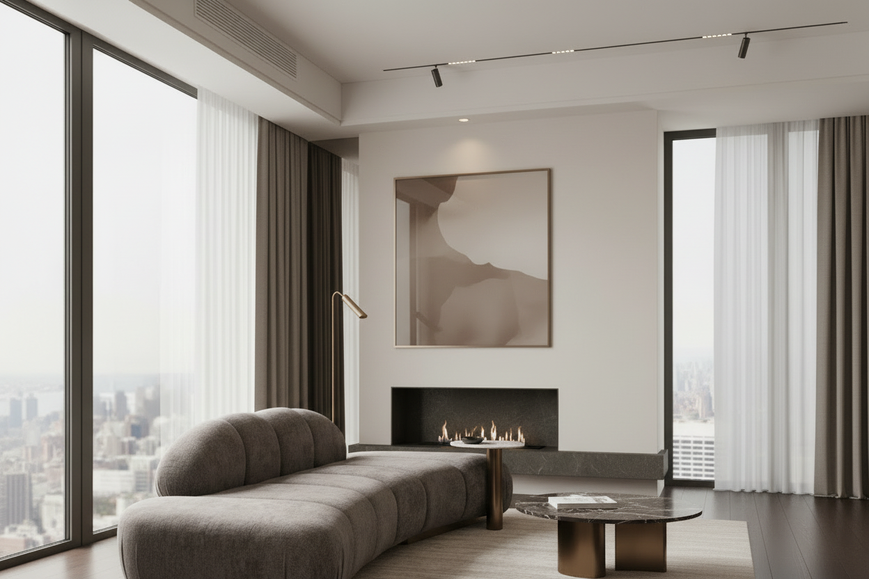 modern luxury living room sofa in chenille fabric