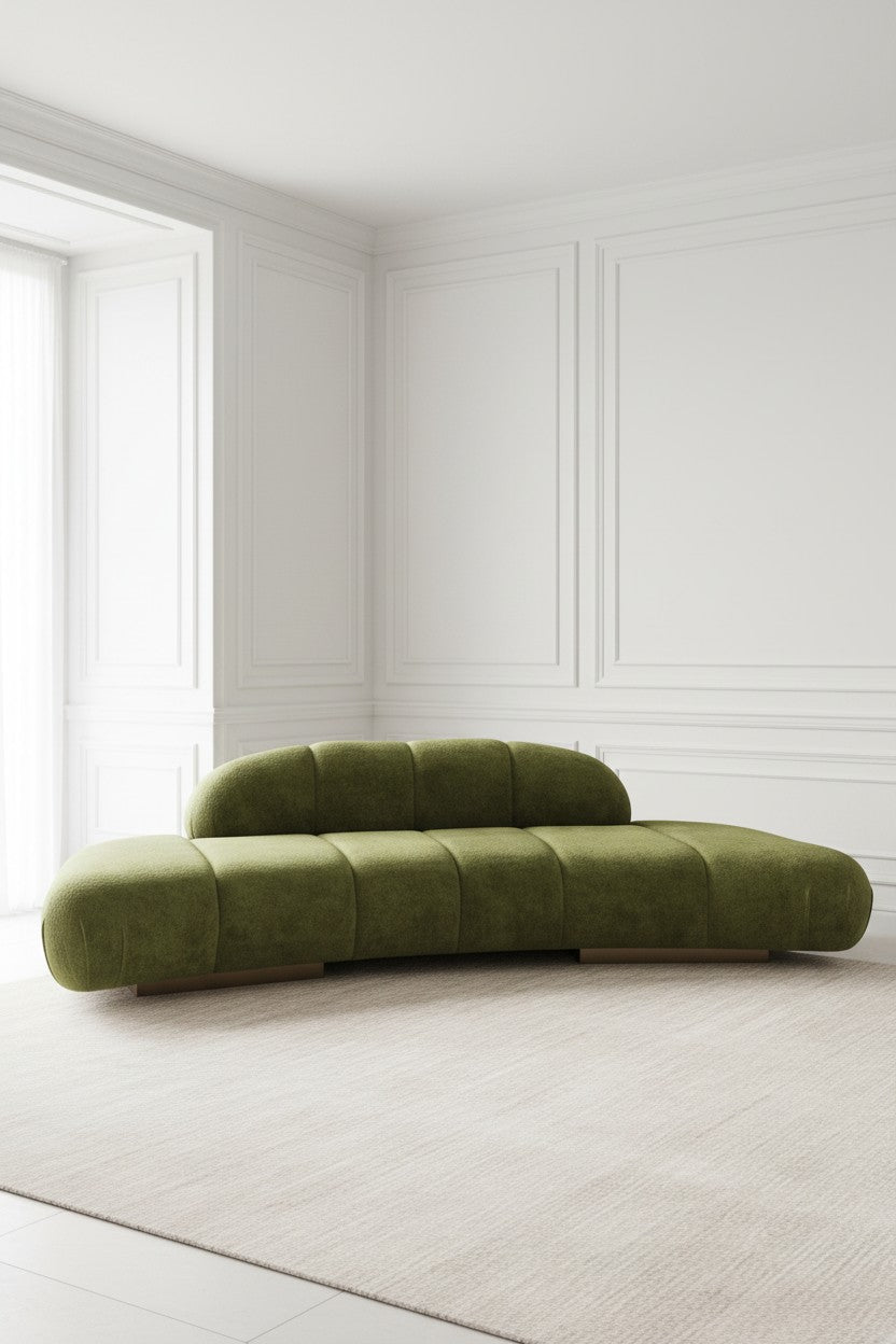 Modern green and gold sofa luxury