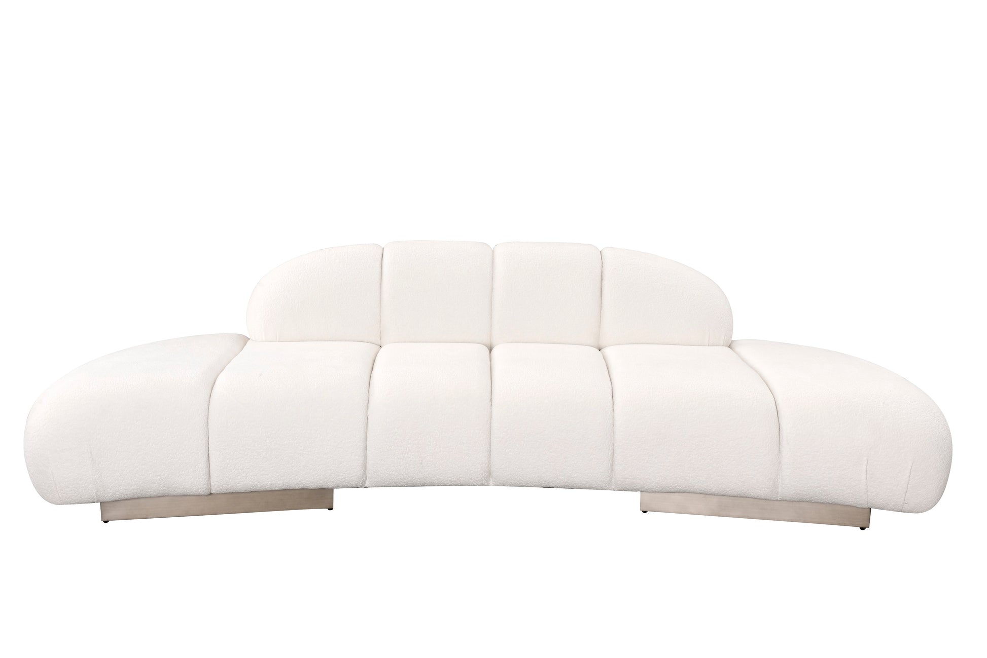 white channel tufted luxury contemporary sofa