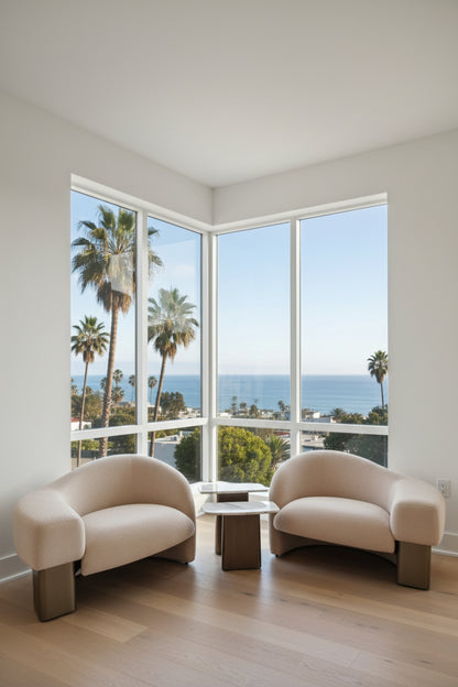 beige armchair set for corners