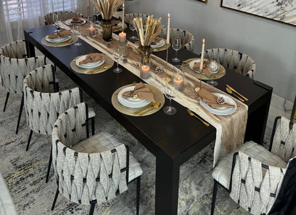 white chic diing chairs