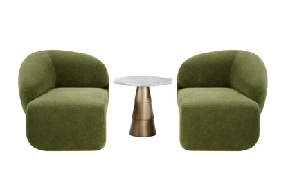 Kaia green boucle armchairs by Statements by J