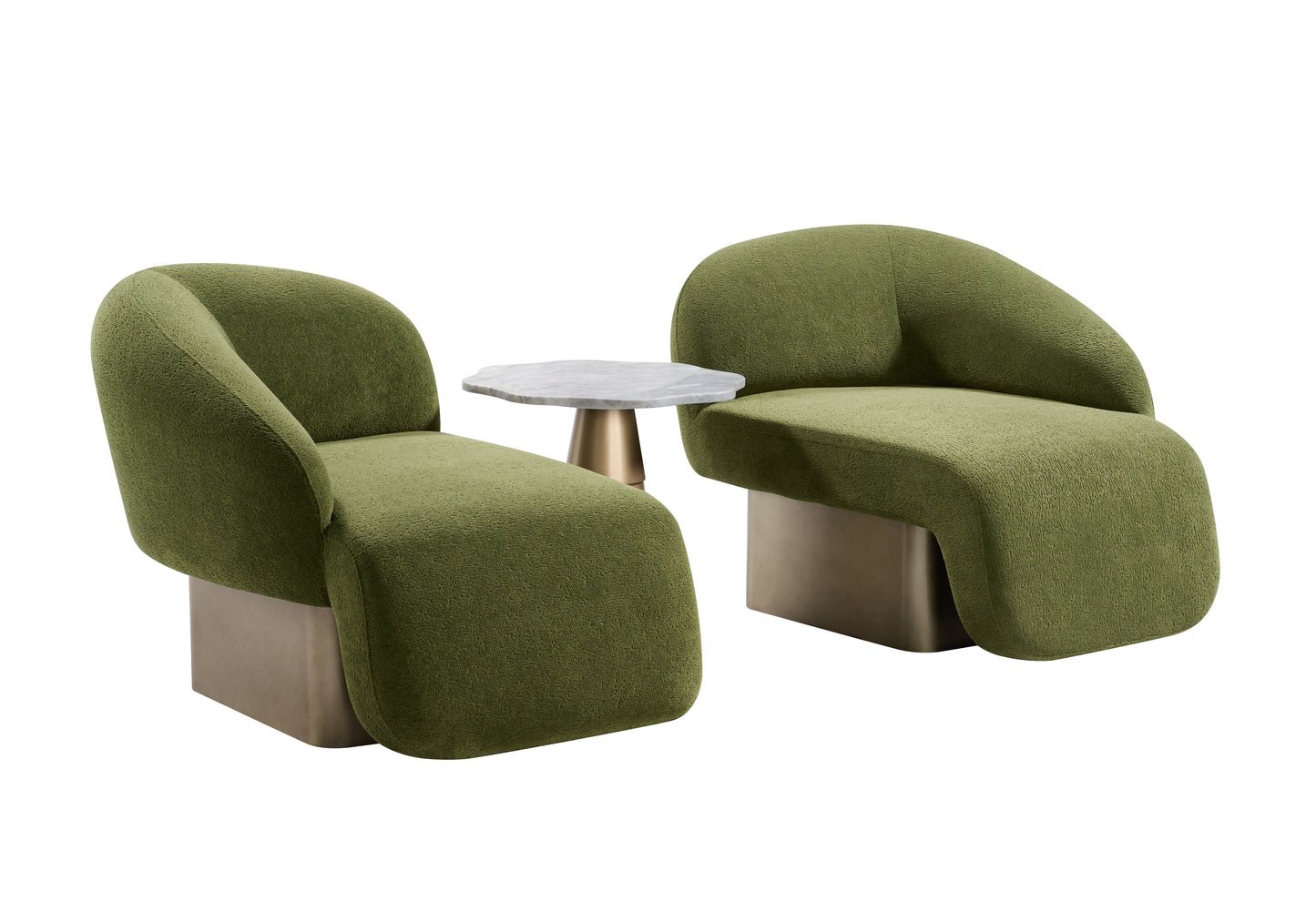 Kaia chic living room chairs with footrest by Statements by J