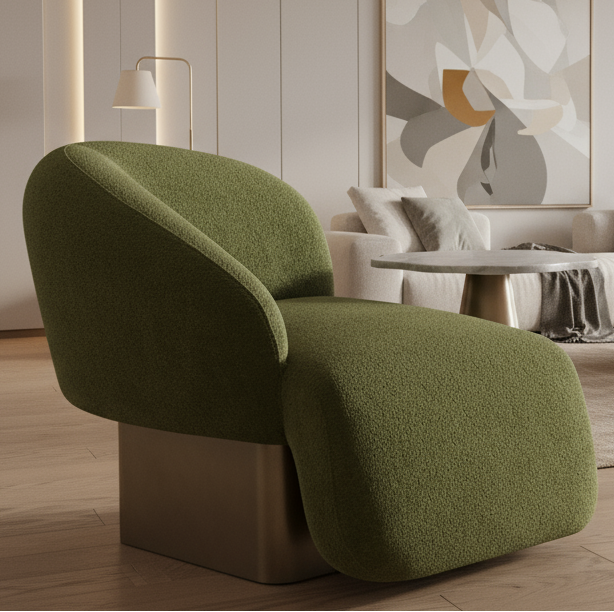 Kaia modern green armchair by Statements by J
