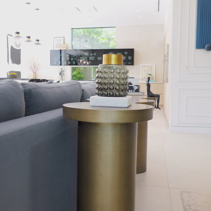 Modern Irregular Shape Nuage Console Table in Brass