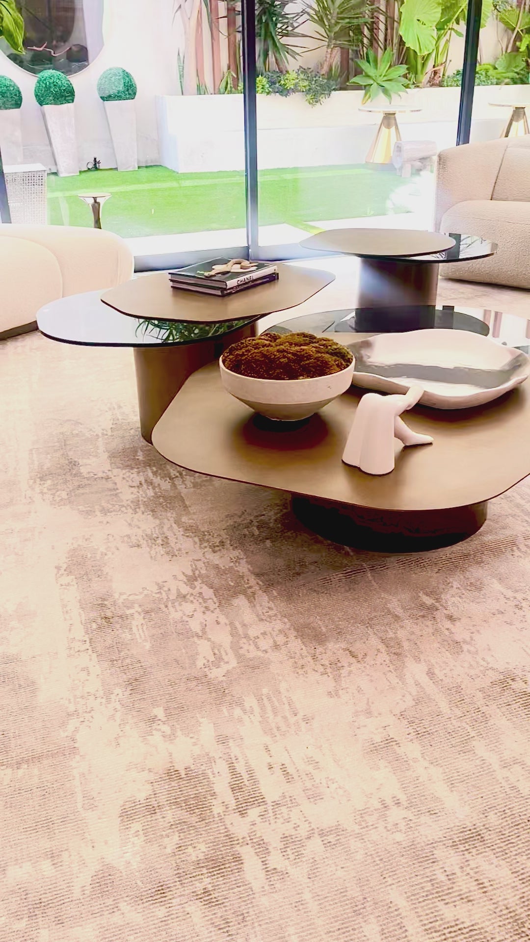 set of 3 luxury coffee table set