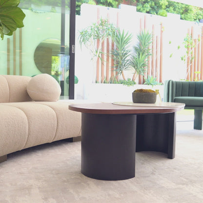 Modern Irregular Braxton Marble Top Coffee Table