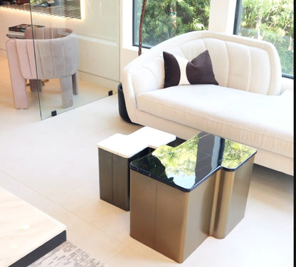 brass side table