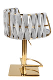 1610GB-GRYG-Milano Adjustable Swivel Bar /Counter Chair in Gold