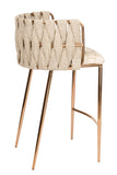 1538CS-BGEG-Milano Counter Chair in Off White And Gold