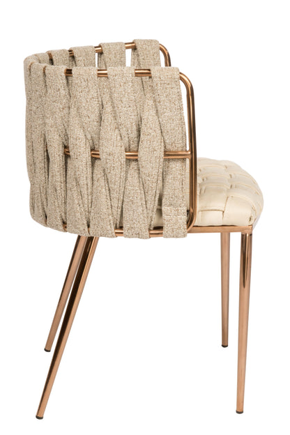 off white chic dining chair