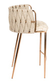 1538CS-BGEG-Milano Counter Chair in Off White And Gold