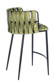 Milano Counter Chair in Green and Black