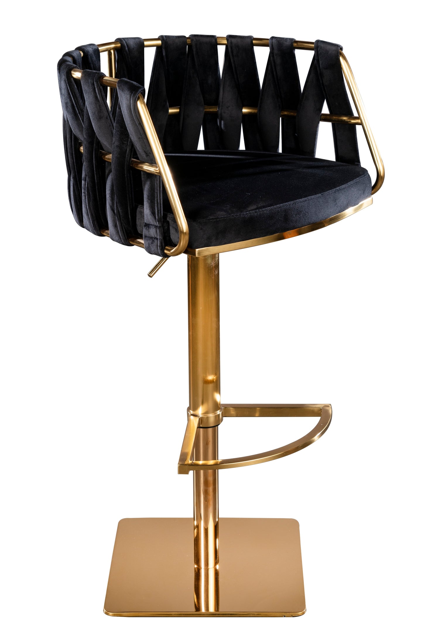 black and gold chic swivel counter stool