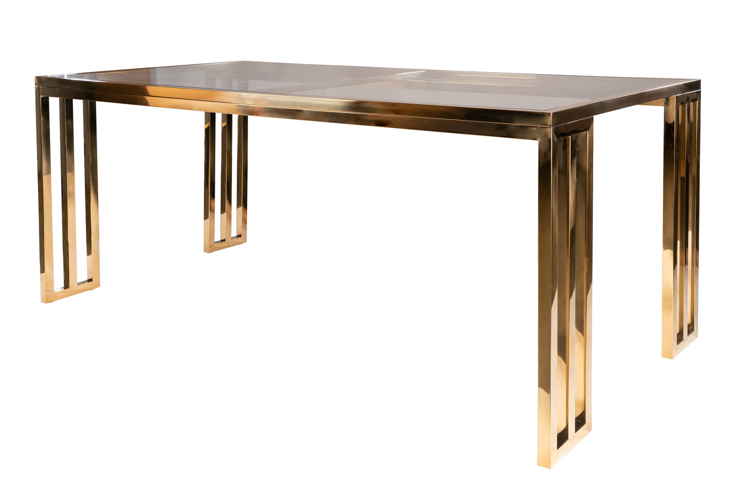 Lorenzo Gold Rectangular Dining Table