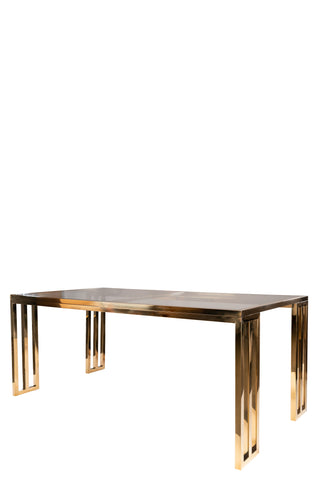 Lorenzo Gold Rectangular Dining Table
