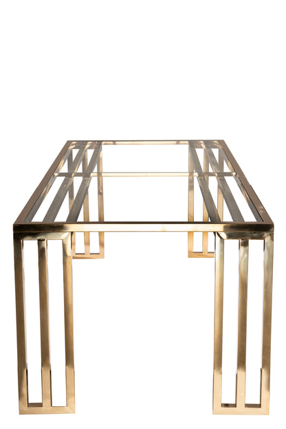 Lorenzo Gold Rectangular Dining Table