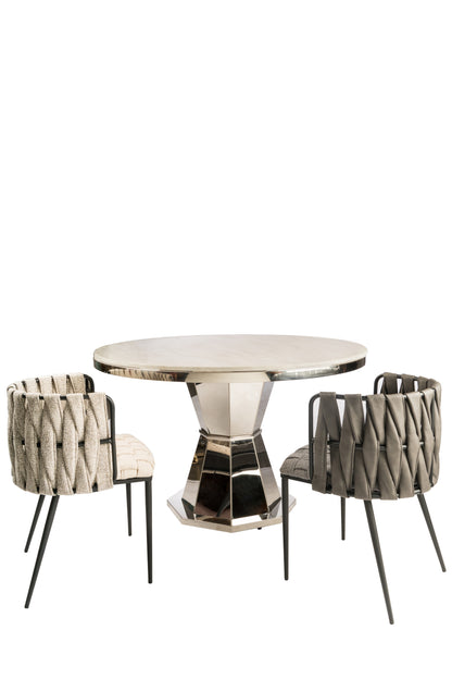 marble top round dining table
