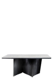 Black Waterfall Dining Set for 8 in Gray