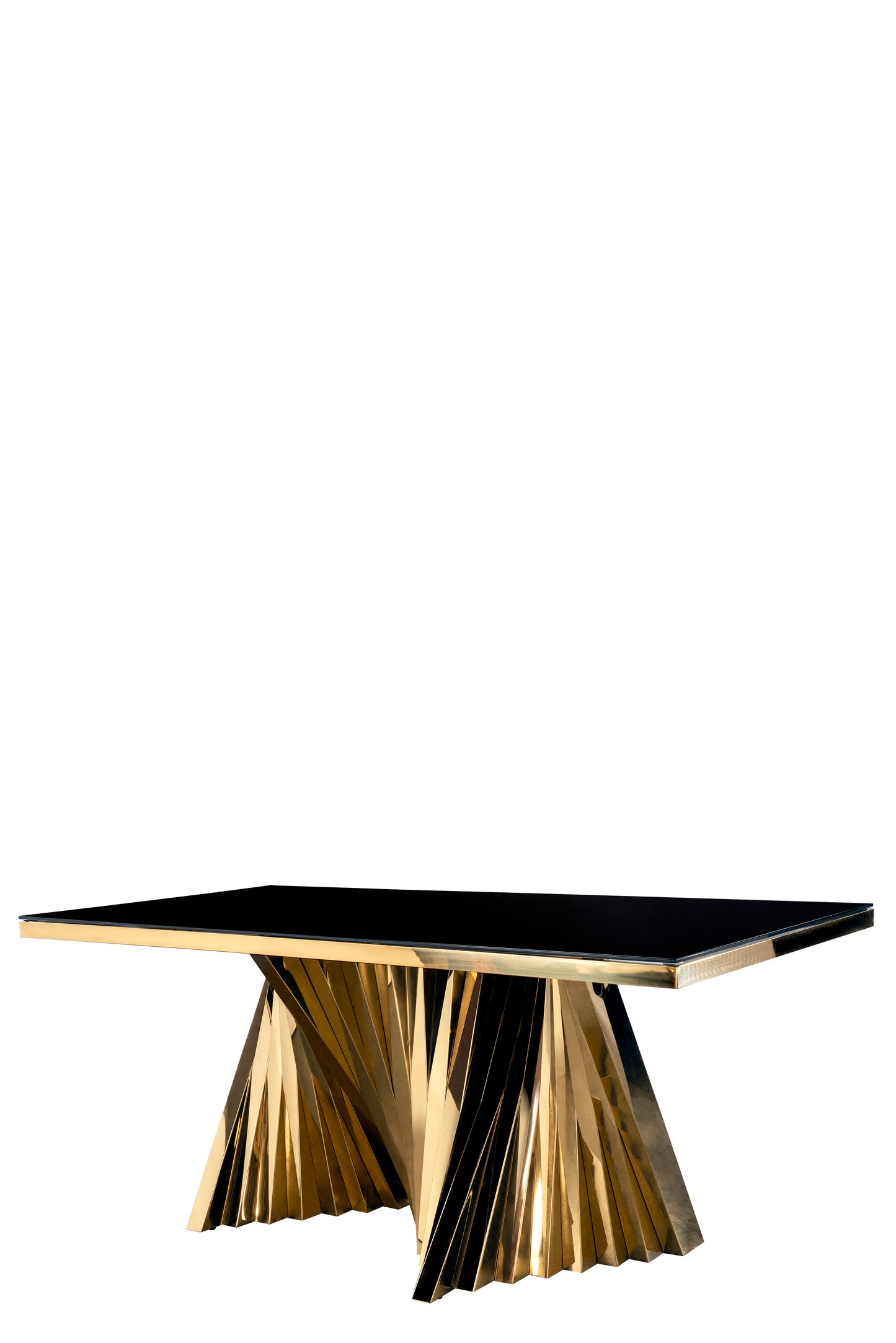 Waterfall Rectangular Glass Top Dining Table