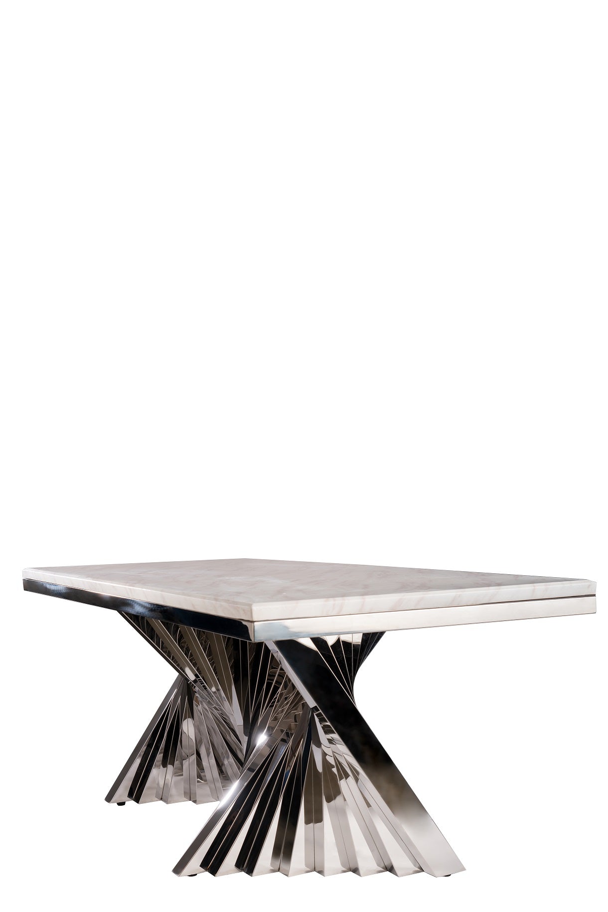 white and silver dining tables