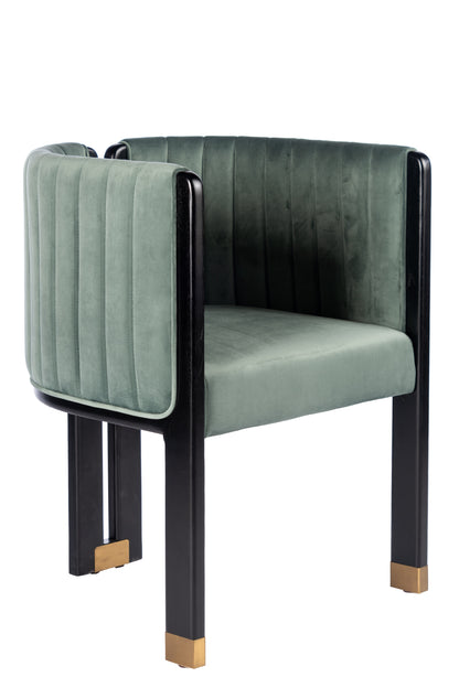 Monaco Dining Chair in Black and Green