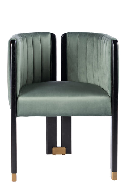 Monaco Dining Chair in Black and Green