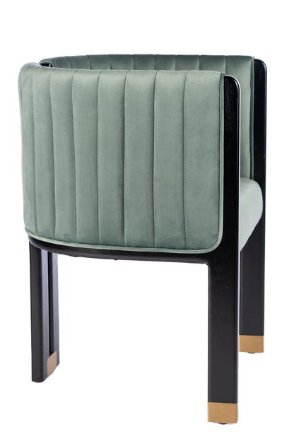 Monaco Dining Chair in Black and Green