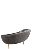 Beatrice Curved Sofa in Gray