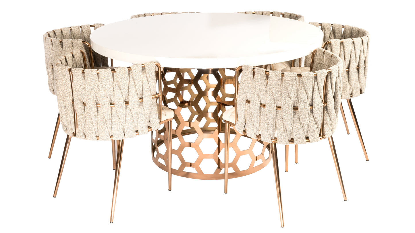 modern glam dining room set