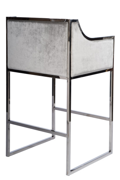 grey velvet kitchen stools