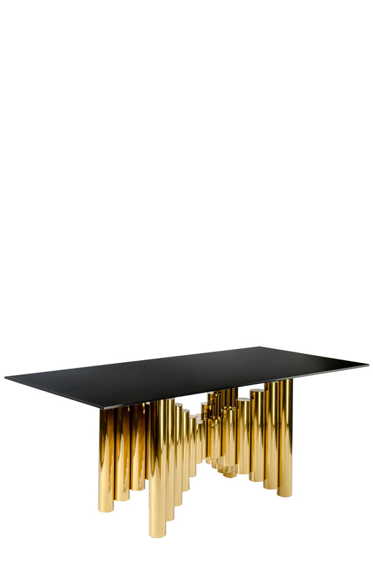 Kanika Rectangular Gold Dining Table